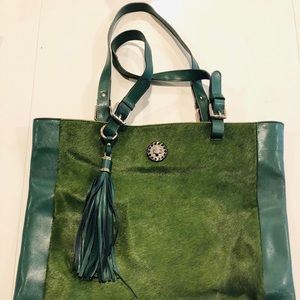 Pulcati Green Leather Tote